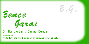 bence garai business card